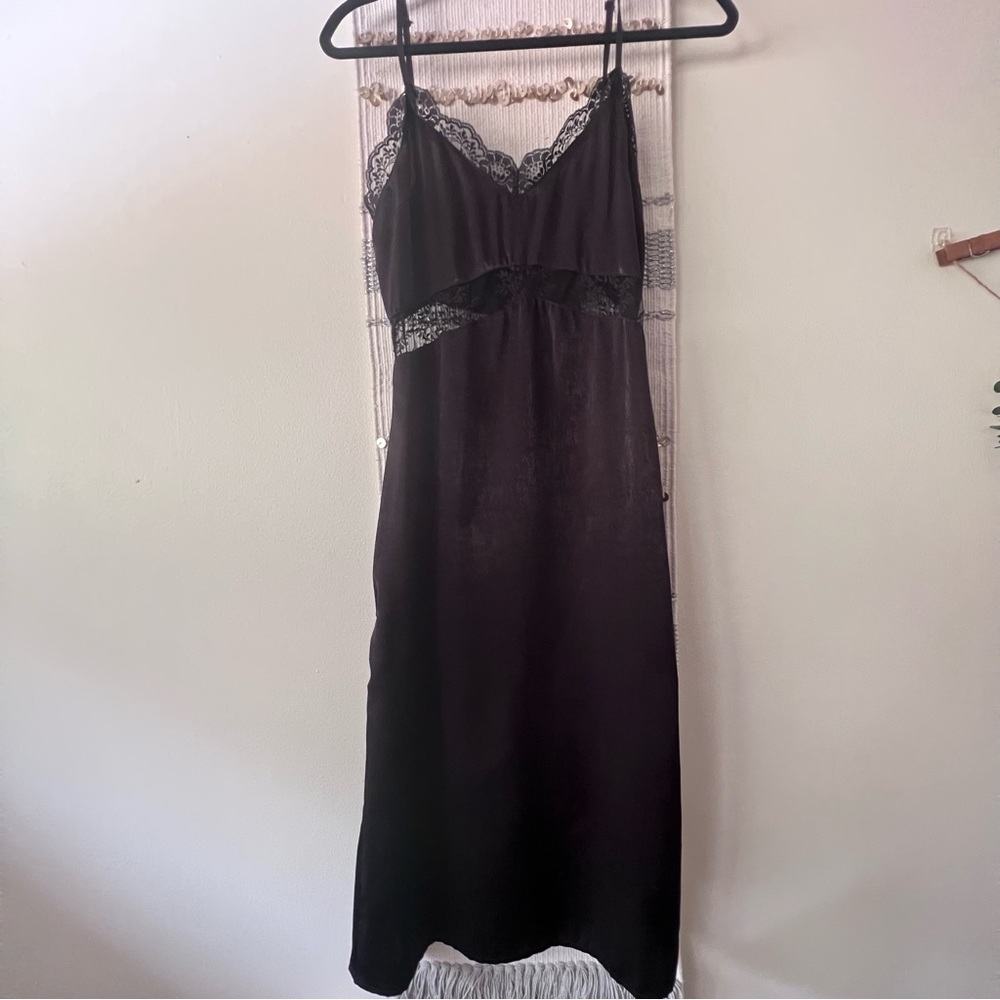For Love and Lemons - like Satin and Lace Slip Midi Dress